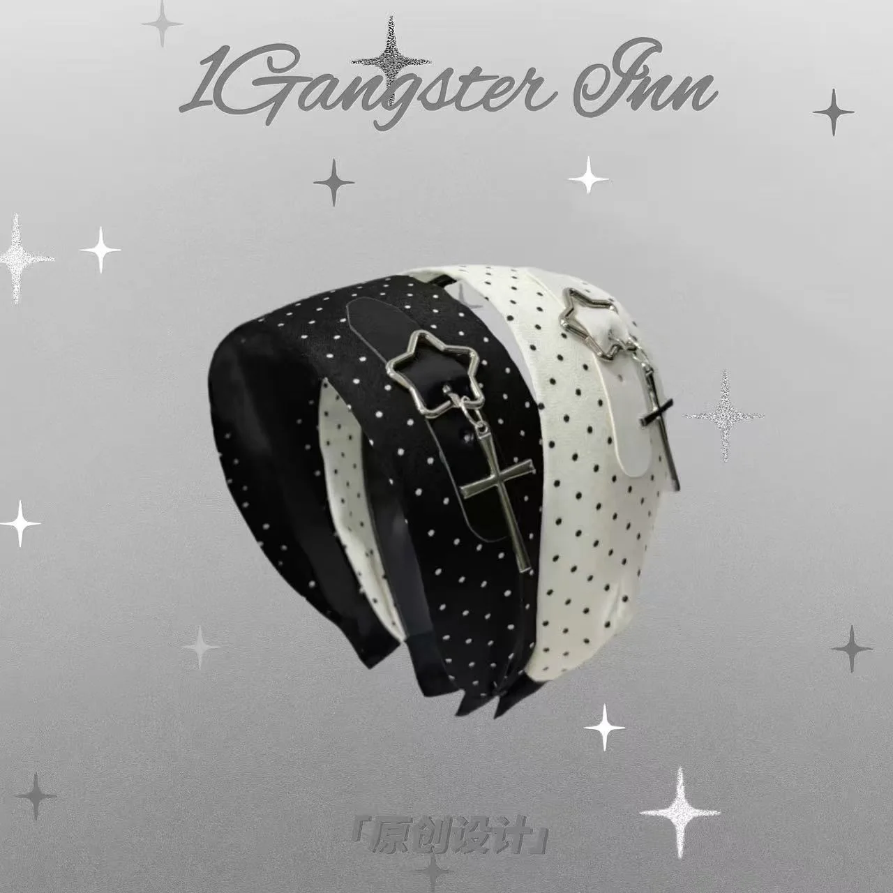

hair headbands spot star gothic style y2k accessories hair accessories cute core wide hairband Women's hair band 2000s Lolita
