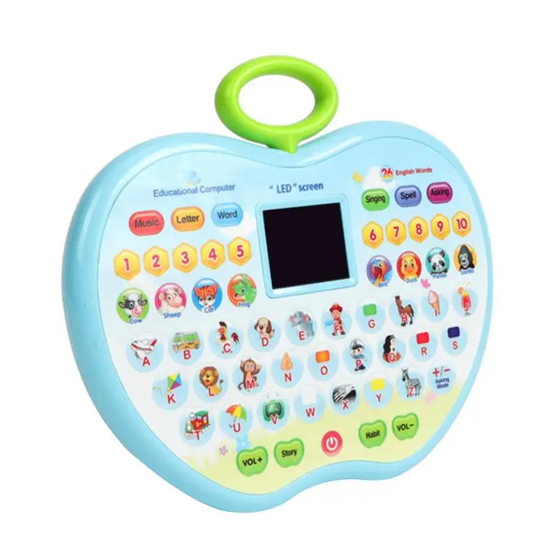 Toddlers Tablet Toys Smart Educational Toy LED Screen Display Learning Machine Numbers ABC Spelling Pad For Children 3-6 Years