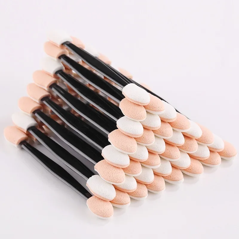 30/50Pcs Double Ended Sponge Nail Powder Brush Eyeshadow Sponge Sticks Chrome Pigment Pen Applicator Portable Makeup Tools