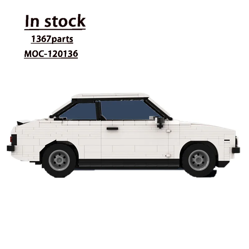

MOC-120136 Classic White Sports Racing Car Building Blocks Model 1367 Parts Creative Birthday Gift Toy for Boys and Children