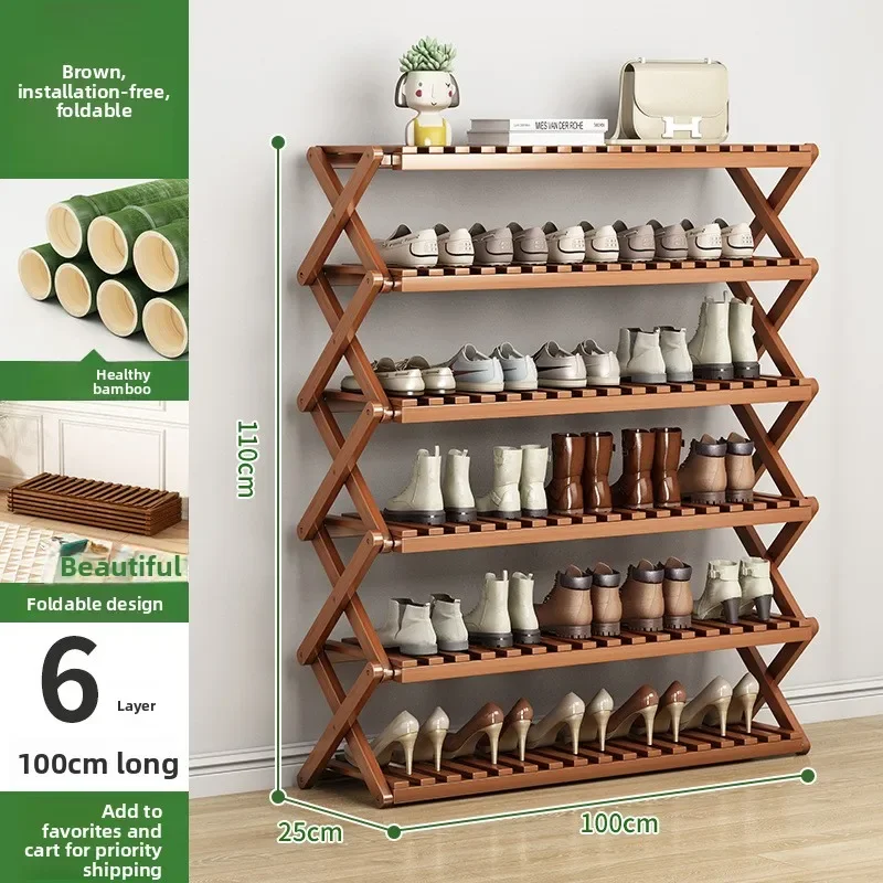 Free installation at home doorstep, simple multi-level rental house, shoe cabinet, dormitory storage, folding shoe rack