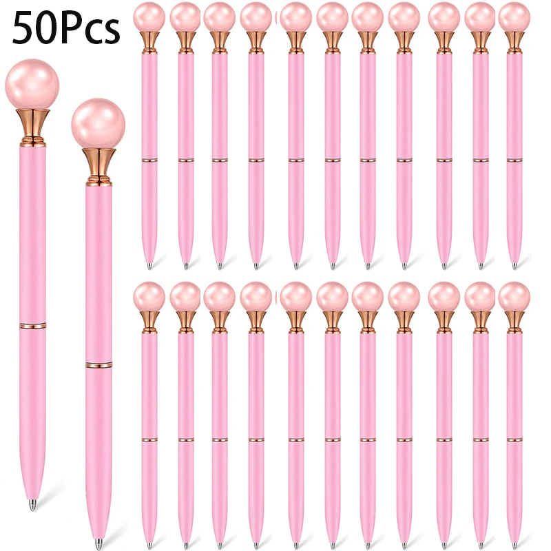 

50Pcs Pearl Jewel Ballpoint Pen Birthday Gift Pens