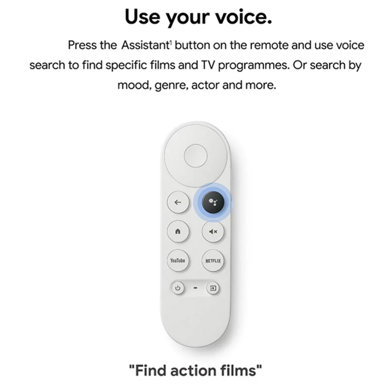 ABUO Replacement Remote Control G9N9N for Google TV 4K Snow, Bluetooth Voice, White