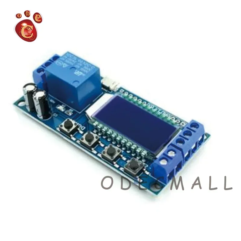 1 Channel 5V Relay 6-30V Relay Module OFF/ON Switch Trigger Time Delay Circuit Timer Cycle 999 minutes Adjustable XY-J02