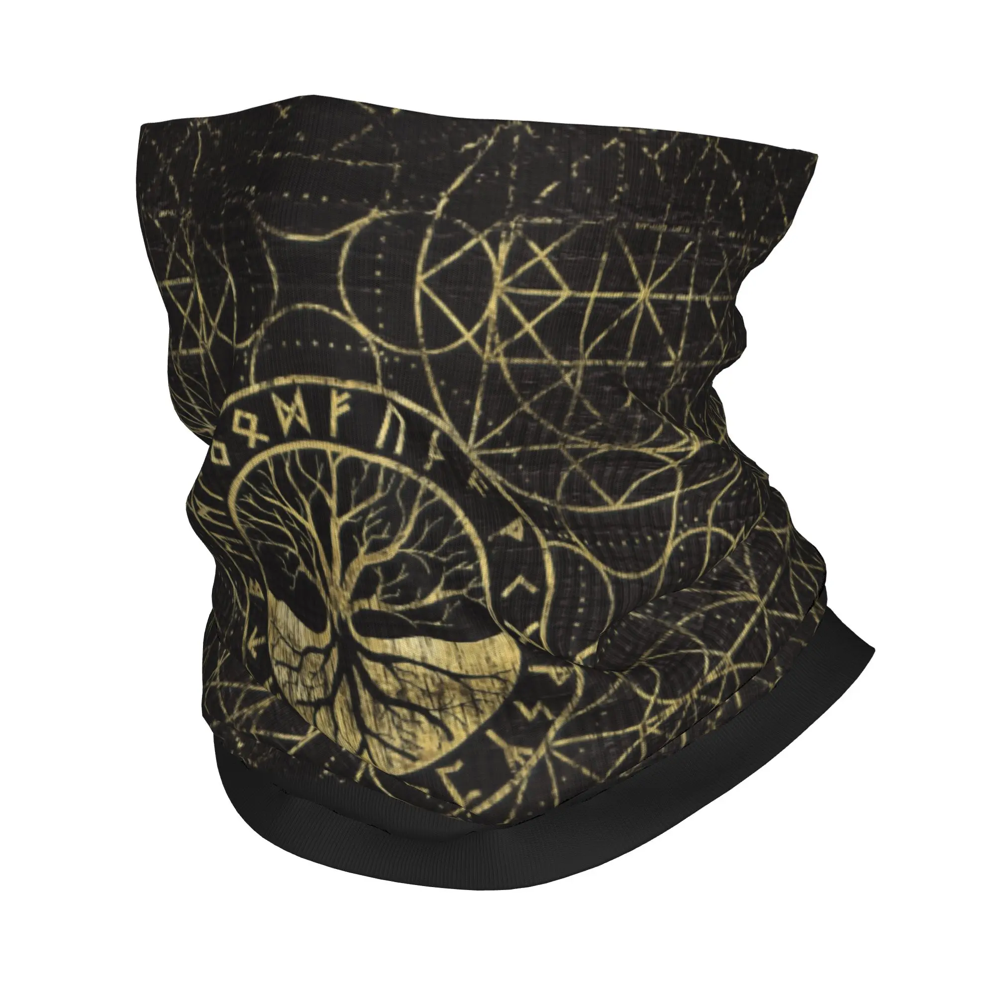Image of Individuelles Bandana mit Baum des Lebens, Yggdrasil und Runen, winddichter Halstuch-Gesichtsschutz für Männer und Frauen, Wikinger- und nordisches Symbol-Stirnband