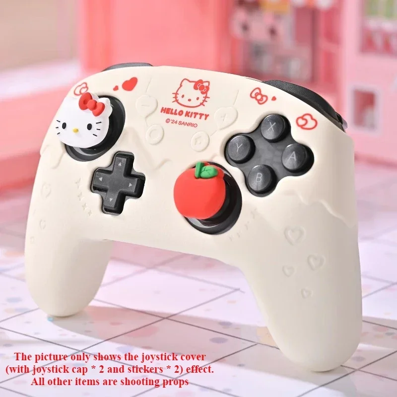 PS5/NS Pro Handle Protection Silicone Case Anti Slip Anti Sweat Cute Cartoon Sanrio Anime Hello Kitty Rocker Cap Set Accessories