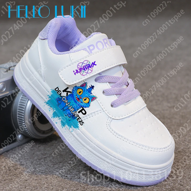 

Рождественский подарок KPop Demon Hunters, студенческие кроссовки с 3D принтом для мальчиков и девочек, модная детская повседневная обувь