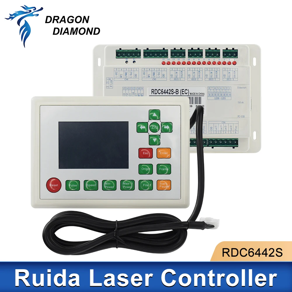 Ruida Co2 Lazer Denetleyici DSP Sistem Panelleri Film Membranı RDC6442S Lazer Gravür ve Kesme Makinesi için RDC 6442 6442G 6442S