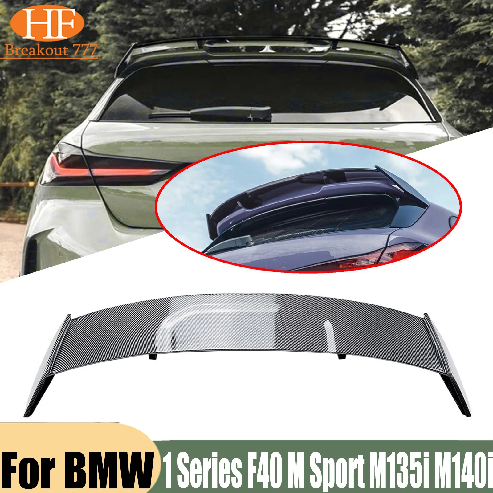 For BMW 1 Series F40 M Sport M135i M140i 2019-2024 Rear Trunk Spoiler Lip Wing