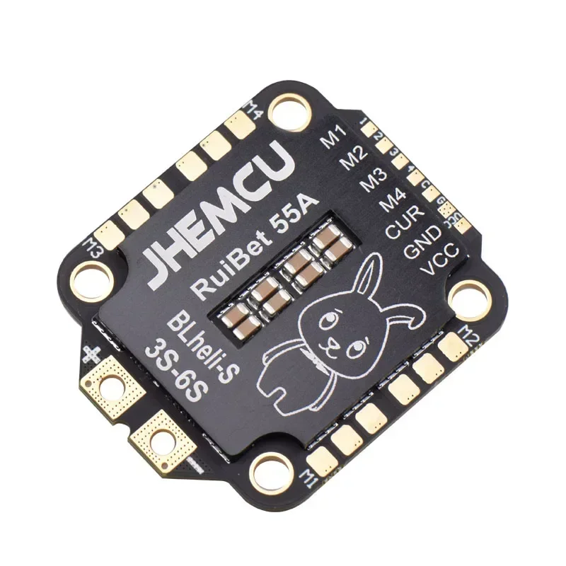 JHEMCU RuiBet 45/55A 4-w-1 ESC – BLHELI_S, Dshot600, 3-6S, 30.5x30.5mm Mocowanie M4 do dronów FPV Freestyle