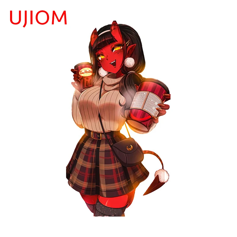 UJIOM Meru The Succubus Kawaii الجدار ملصق الدائمة منفعل الرسومات ملصق مائي مقاوم للماء واقية من الشمس مناسبة للأسطح الملساء