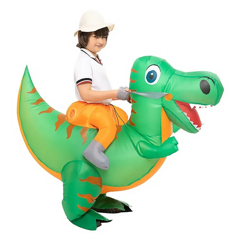 

Надувной костюм динозавра для взрослых, необычный костюм динозавра на Хэллоуин, тема Юрского периода, косплей, вечерние, карнавальный костюм