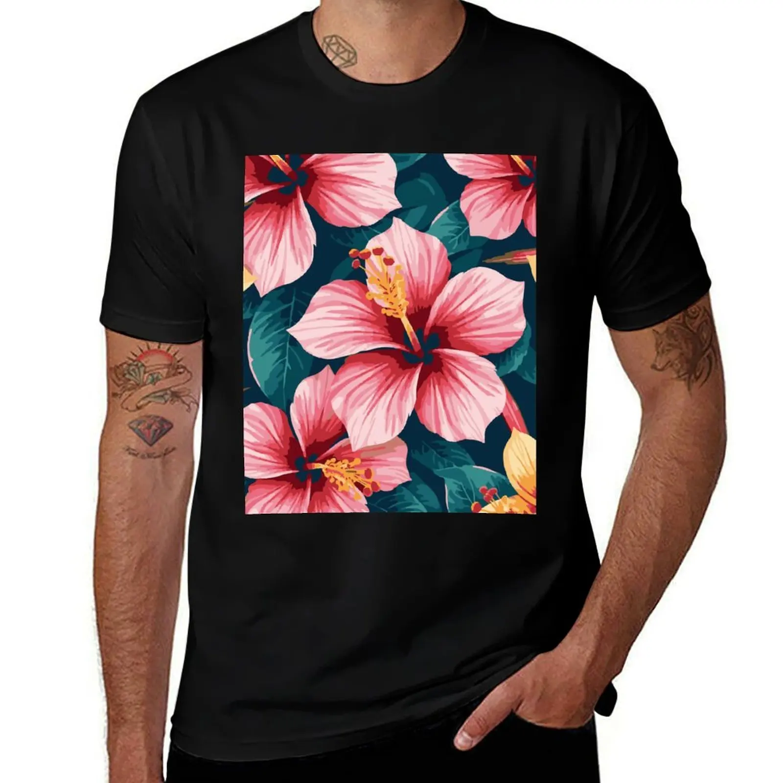 

Bold Hawaiian style harmony T-Shirt gifts for boyfriend quick drying blanks graphic tee shirt mens graphic t-shirts anime