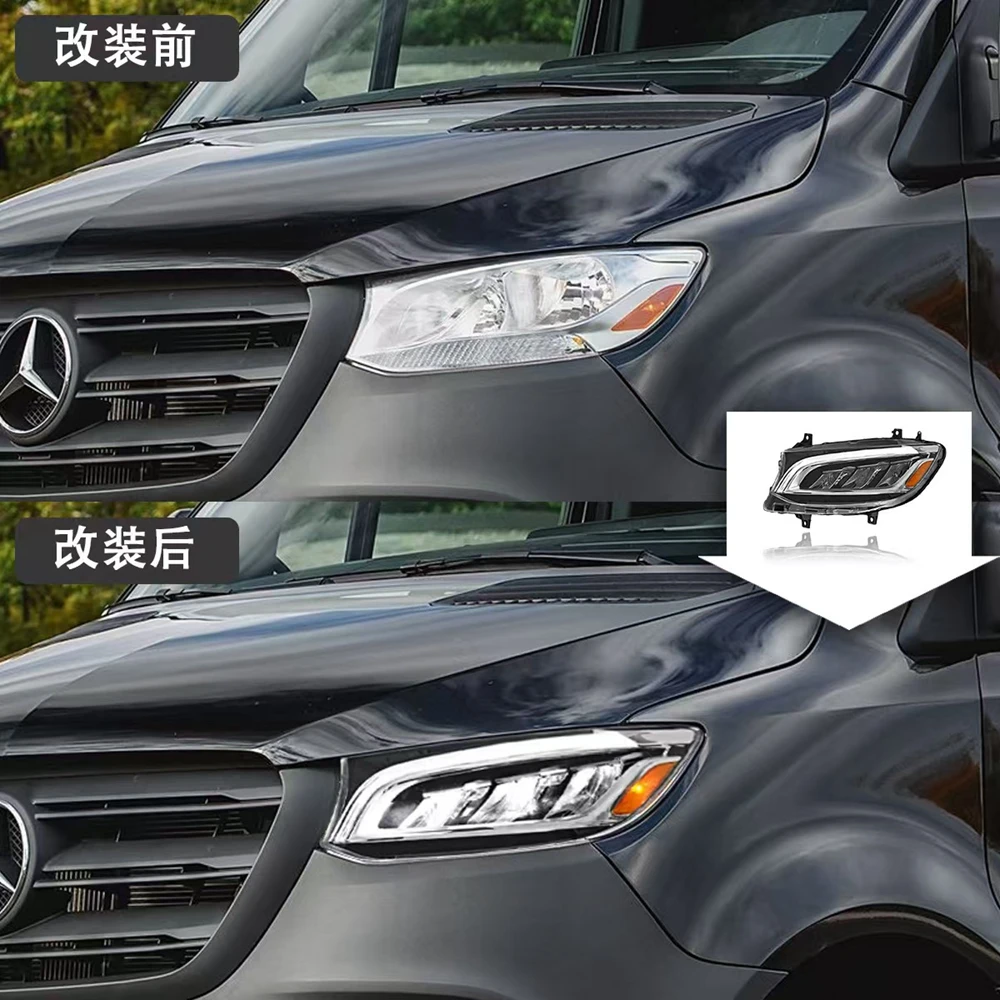 

【High Quality】LED Headlight For Benz Sprinter Headlight 2019-2023 Modified High Configure Head Lamp DRL Automotive Accessories