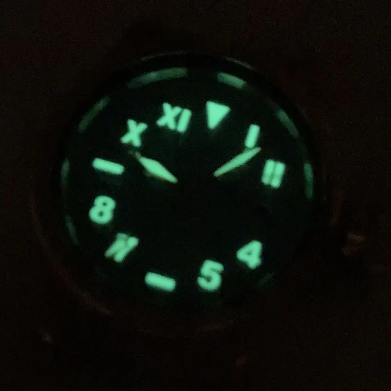 Watch Parts 34.5mm Blue Turquoise Watch Dial Roman Numerals Luminous Marks Date Window Suitable For ETA 2824/SW200 Movement