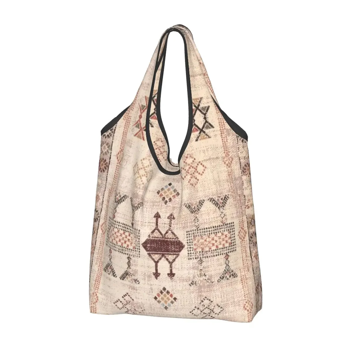 

Переработанный марокканский Традиционный Ковер Arwtork, хозяйственная сумка, женская сумка-тоут, портативная антикварная богемная продуктовая сумка-шоппер