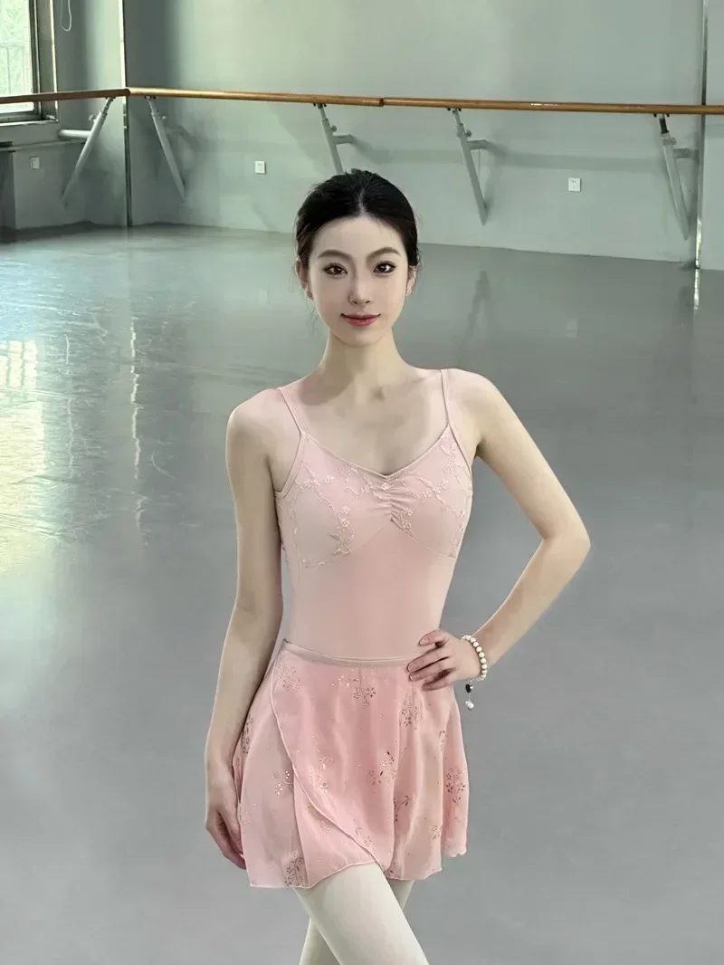 

Короткая юбка для балета и танцев, женский шифоновый фартук для танцев, трико для девочек, элегантная юбка для балета и танцев