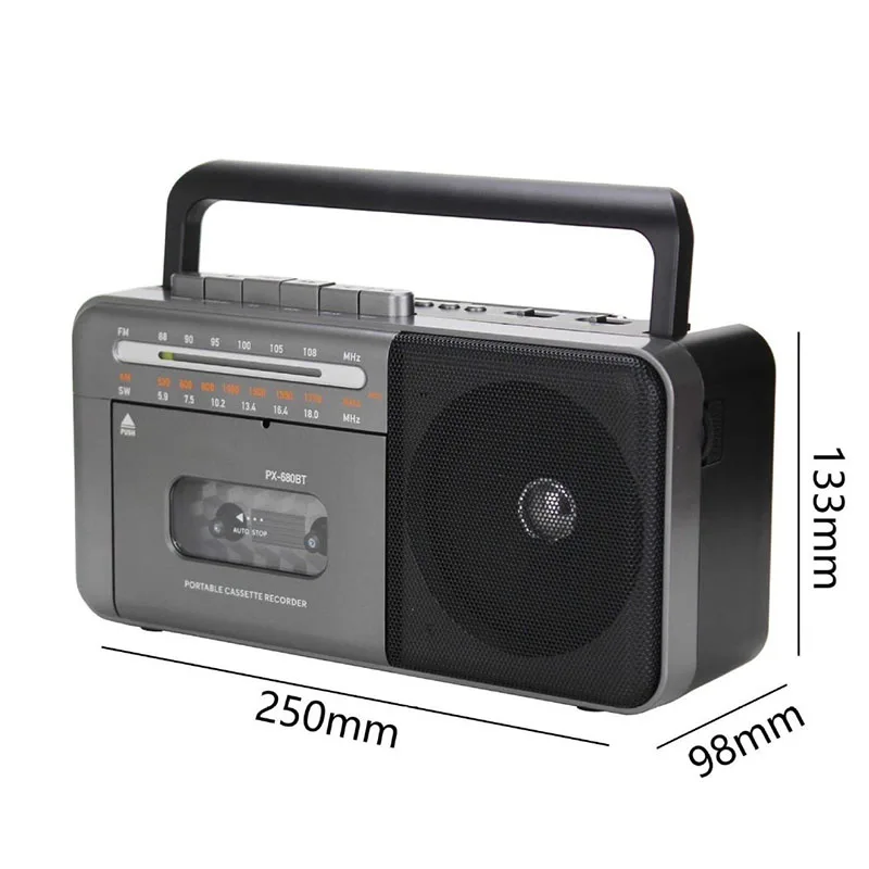 

Rechargeable Multifunctional Pointer Type Recorder Old-Fashioned Bluetooth Recording High Volume Card Insertion Cassette Player