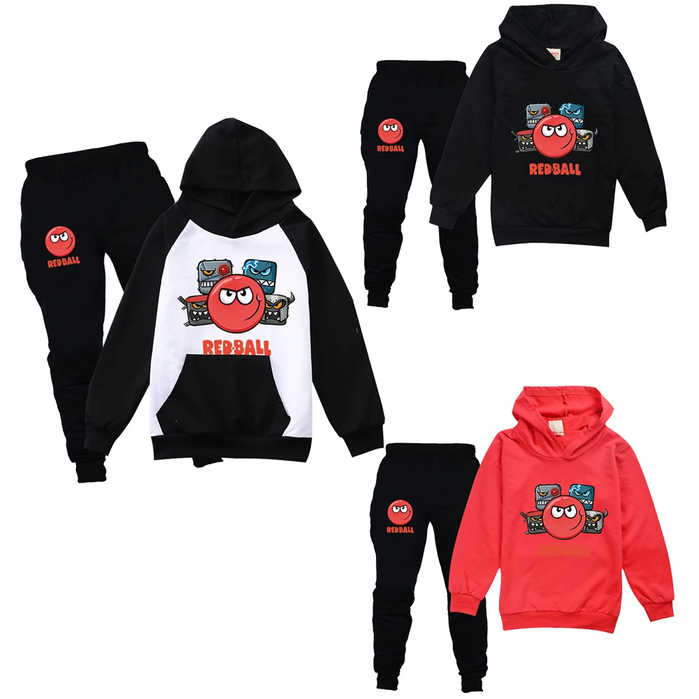 Red Ball 4 Boys Girls Clothing Children Fashion Hoodies and Pant Set Kids RedBall Clothing Spring Autumn Sports Suit Tracksuit