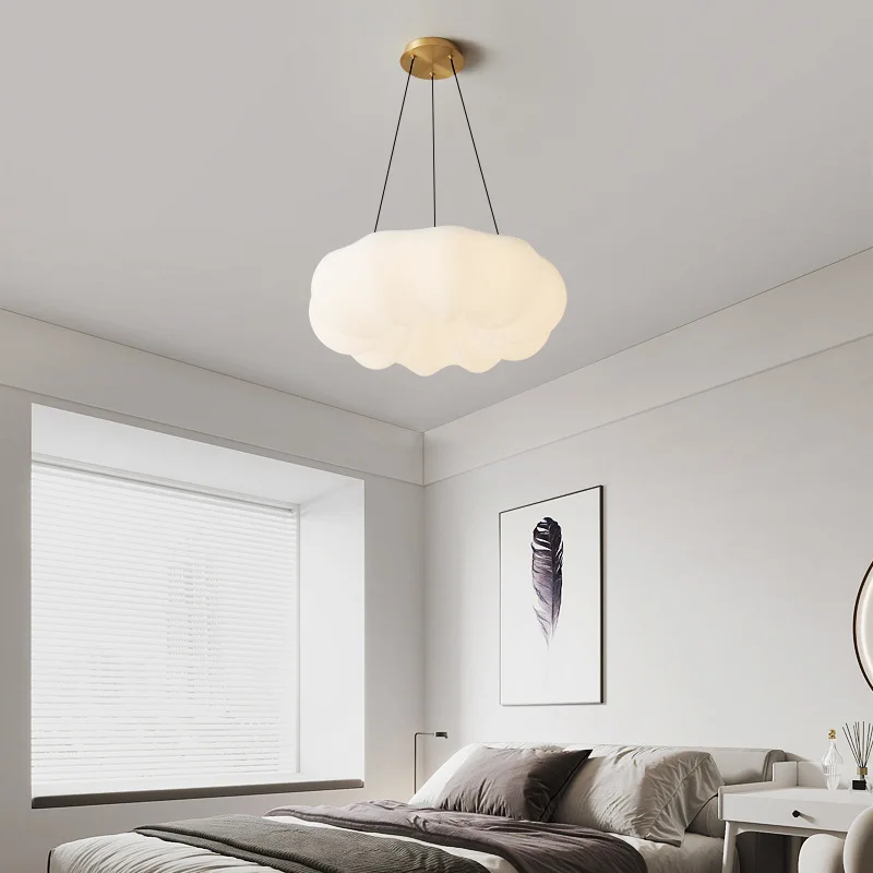 

Modern bedroom white pendant light, LED kitchen hanging light, dining room circular pendant light, living room light
