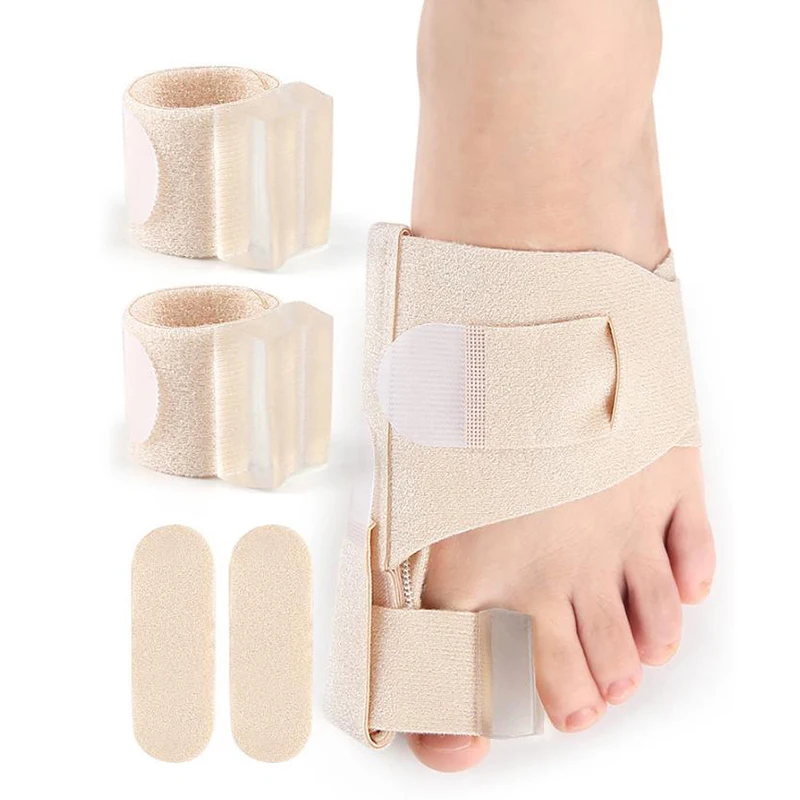 Correcteur d'oignon, séparateur de gros orteils avec sangle réglable, outil orthopédique, attelle respirante pour Hallux Valgus pour le soin des pieds