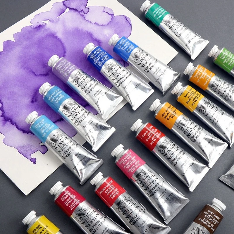 WINSOR&NEWTON Artist Professional Watercolor Paint Tube 37ml Single Tube Acuarela High Quality Art Supplies for Painting