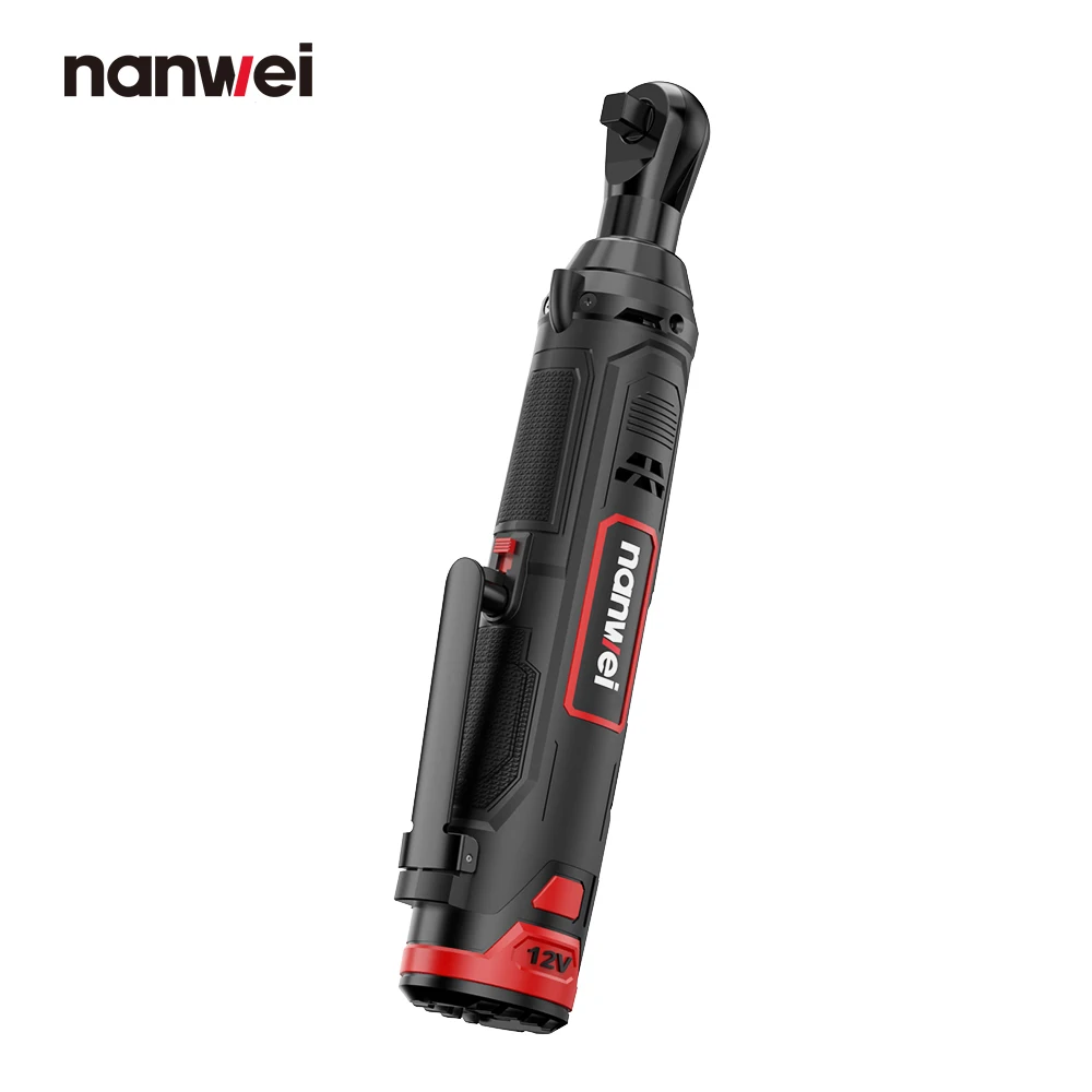 Nanwei Mini Ratchet Wrench Truss 45NM Electric Wrench Angle 12V Fast Right Angle Charging Line Frame Driver Set