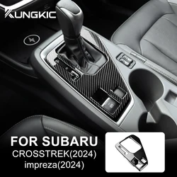 ABS Carbon Fiber Sticker For Subaru Crosstrek 2024 Impreza 2024 Car Gear Shift Panel Left Hand Drive Interior Trim Accessories