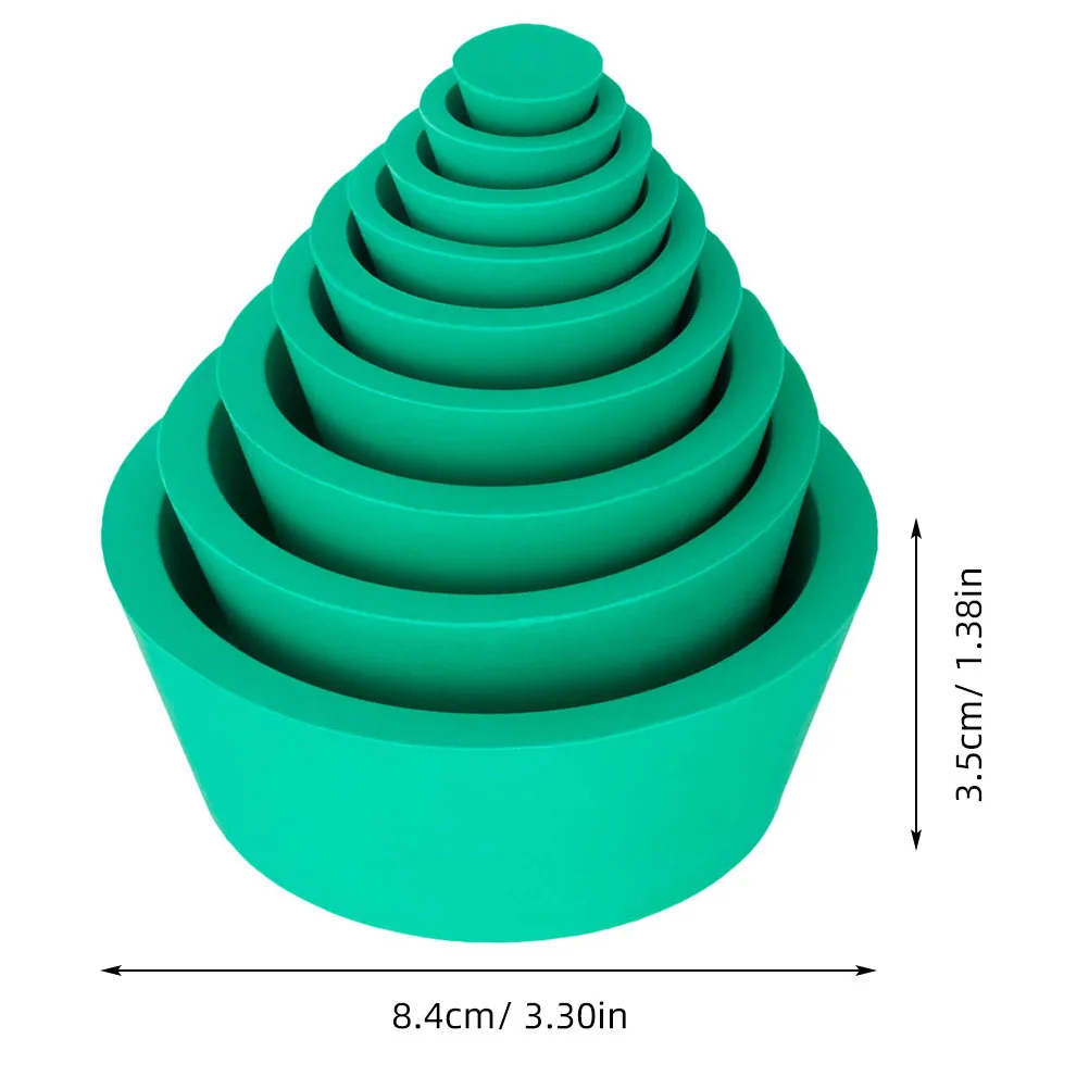 9 قطعة محول مرشح مخروطي سدادة مطاط السيليكون مرونة عالية سطح أملس للتجربة الكيميائية قمع الترشيح #4