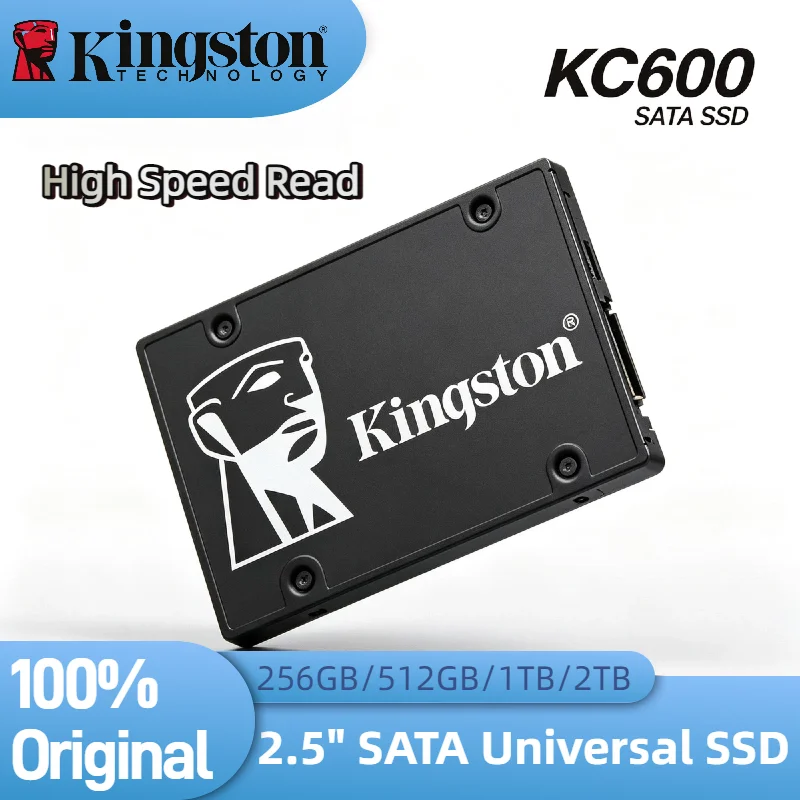 Kingston KC600 1TB 2TB 512GB 256GB 2.5 Inch SATA3 Internal SSD Hard Drive for Desktop Laptop High Speed Pro Max