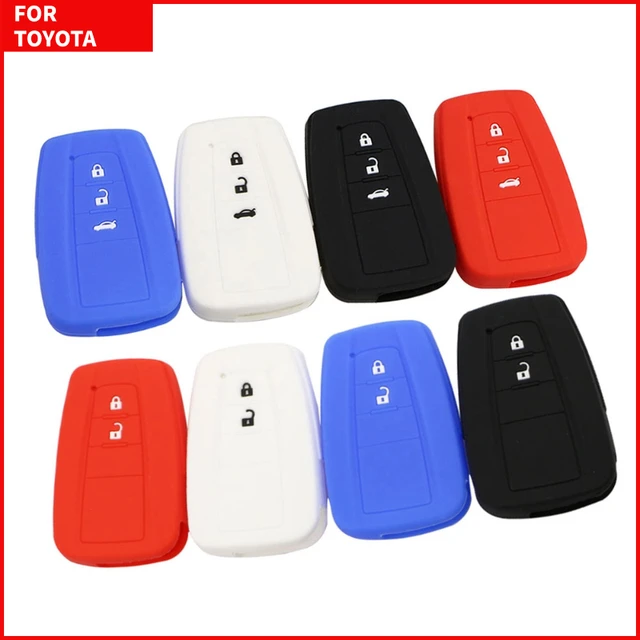 Silikonowe etui ochronne na kluczyk samochodowy do Toyota CHR Prado Prius Camry Corolla RAV4 Hilux Fortuner Land Cruiser Highland