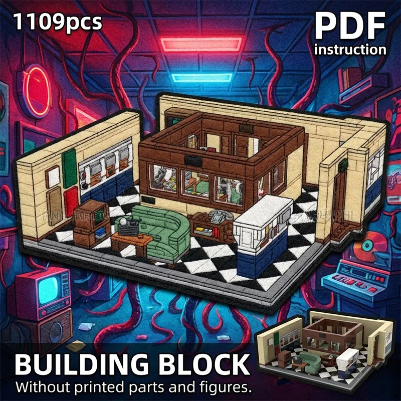 مجموعة بناء منزل مدينة للديكور المنزلي، لعبة تركيب غرف داخلية للديكور