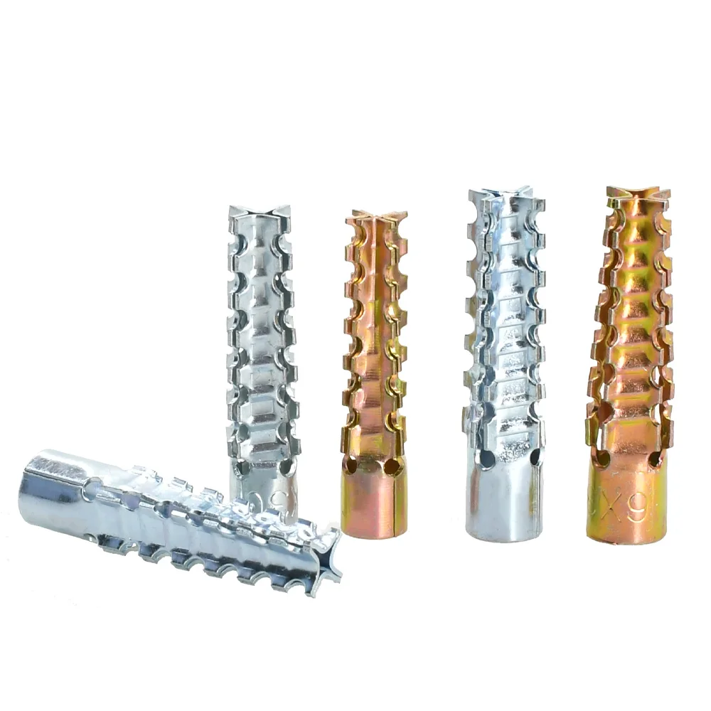 M5 M6 M8 M10 مرساة معدنية توسيع أنبوب الأنابيب مسننة جدار فولاذي المراسي ل مشابك جدار الخرسانة مسامير التنصت الذاتي البراغي