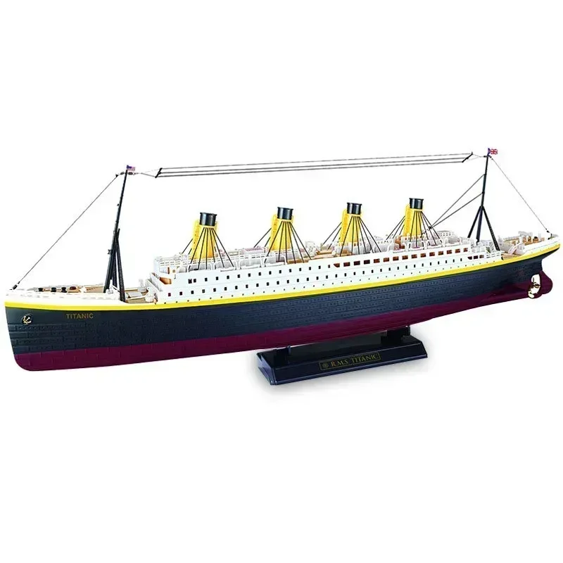 Hot Selling Rc Titanic Remote-controlled Cruise Ship Water Toy Model Diy Assembly Electric Model Children\'s Outdoor Toy Gifts