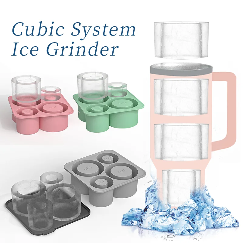 

Summer Ice Mould Cube Trays For Ice Maker for Making 3 Hollow Cylinder Ice Cube Molds for Chilling Cocktails Whiskey Drinks