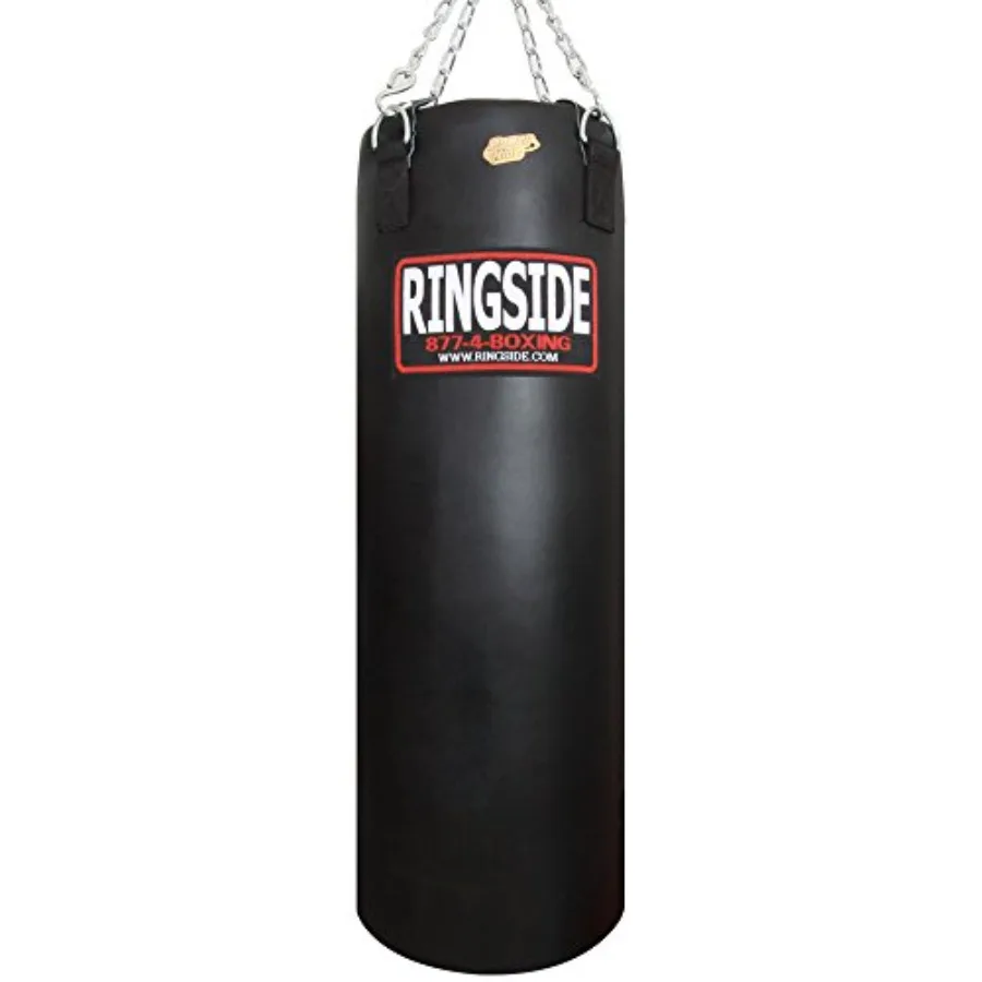 Powerhide boxing punching heavy bag for home gym use soft-filled black 100-pound durable vinyl with reinforced stitching and he