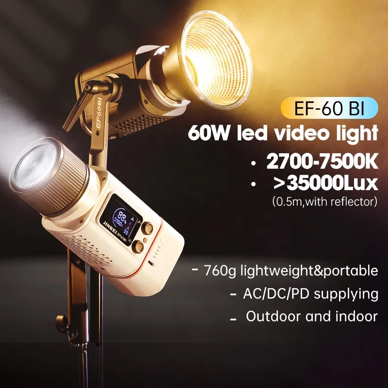 JINBEI EF-60BI 60 Вт Портативн – обзор и цена Photography Lighting Handheld