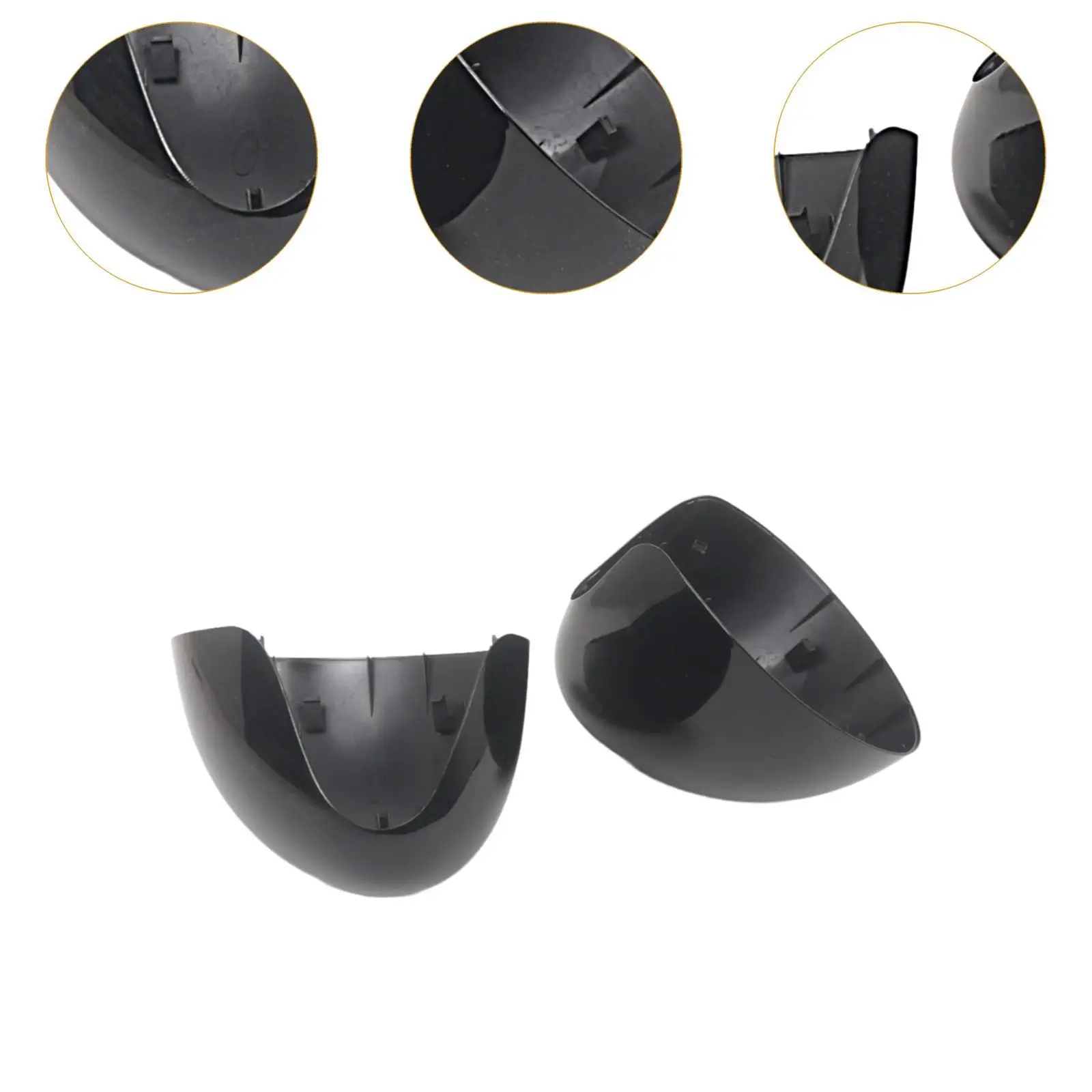 Side View Mirror Cover 51167401229, 51167401230 Spare Part 2x Exterior Rearview Mirror Covers for BMW Mini F57 F54 F56 F60