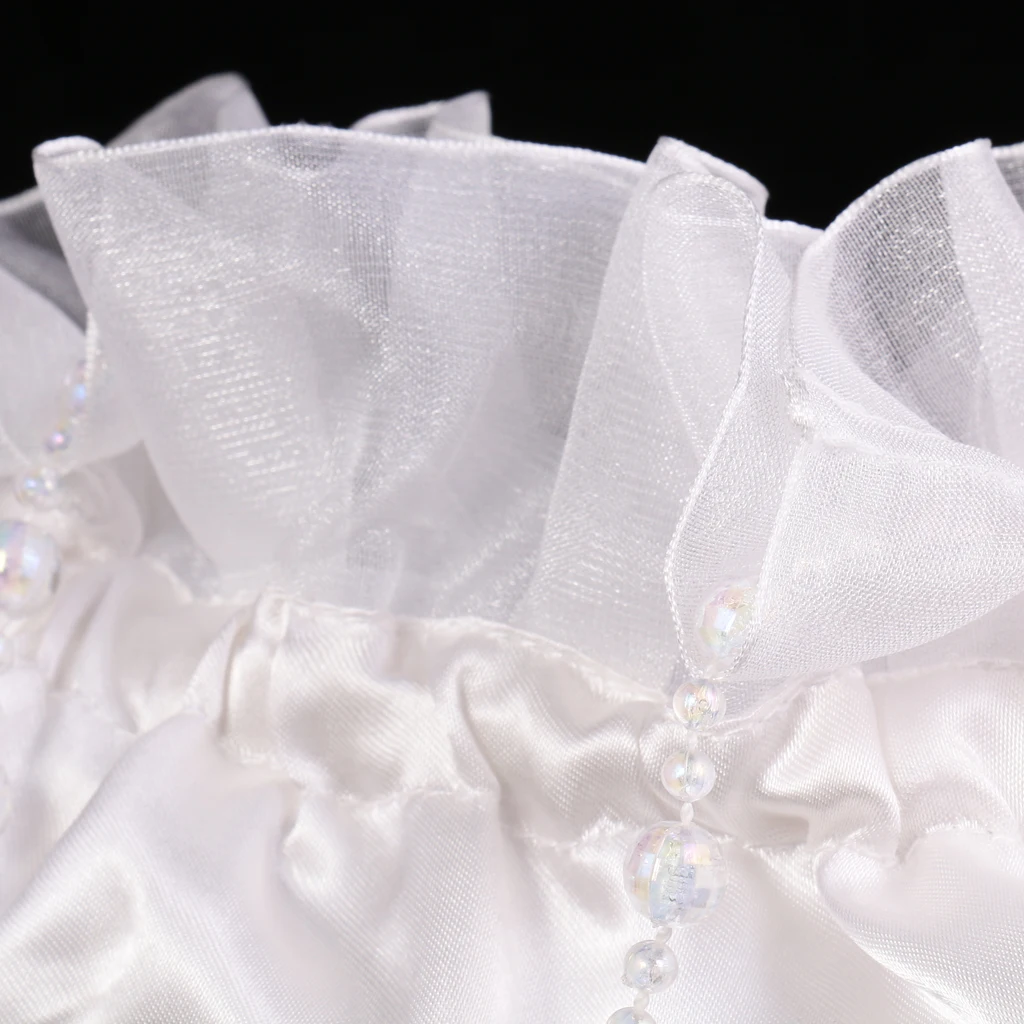 2016 New White Satin Pearl Bridal Bridesmaid Wedding Flower Girl Dolly Bag Prom Pouch Handbag