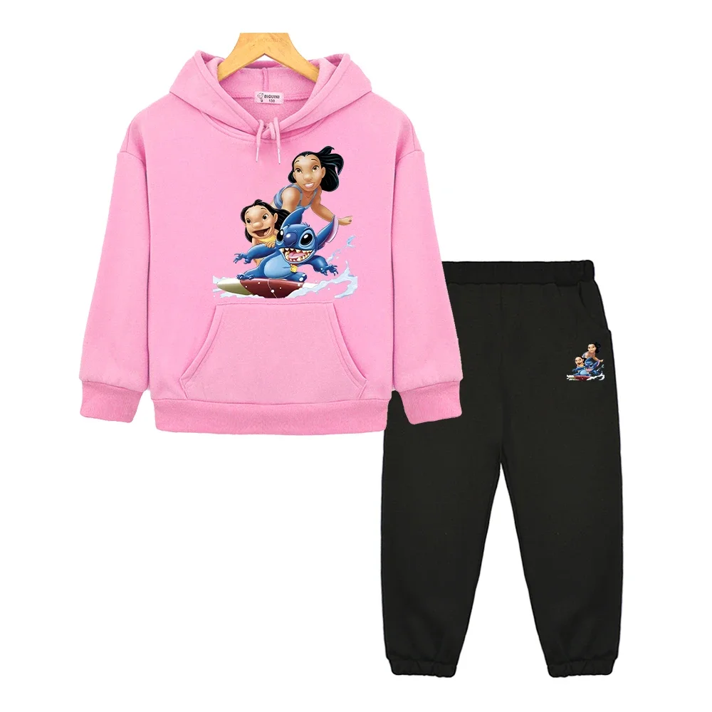 

Комплекты Spors с капюшоном Disney для мальчиков и девочек, куртка, пуловер из 2 предметов + брюки, толстовка с капюшоном из мультфильма аниме, флисовая толстовка, детская бутиковая одежда
