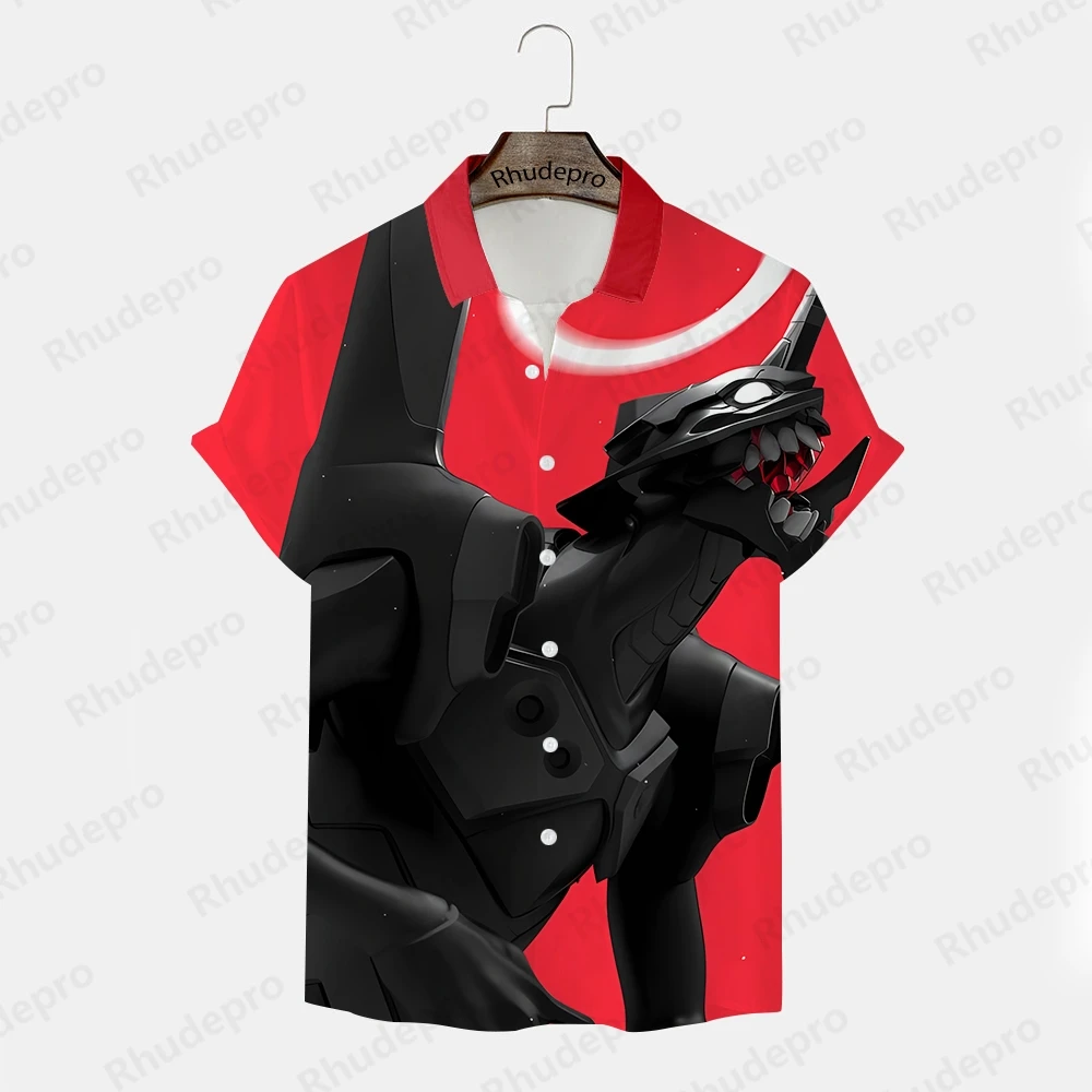 Tee Shirt Men Neon Genesis Evangelion Shirts T-shirt Short 5XL High Quality Tops Essentials Fashion 2024 New Streetwear