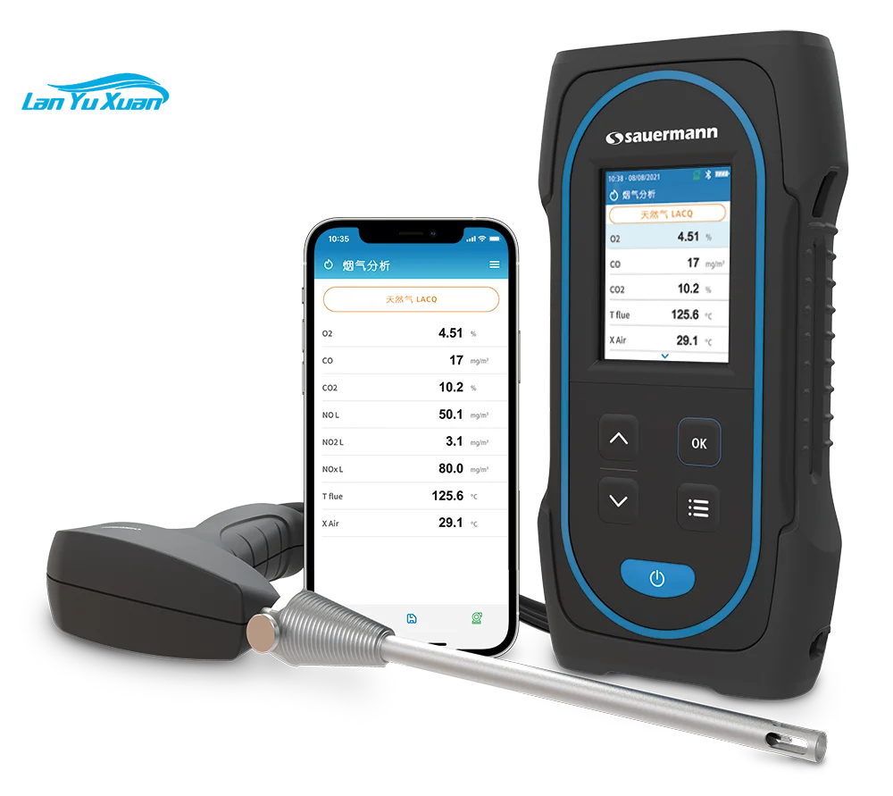 Sauermann sica30portable flue gas analyzerboiler tail  testercombustion efficiency tester kimo smoke detector