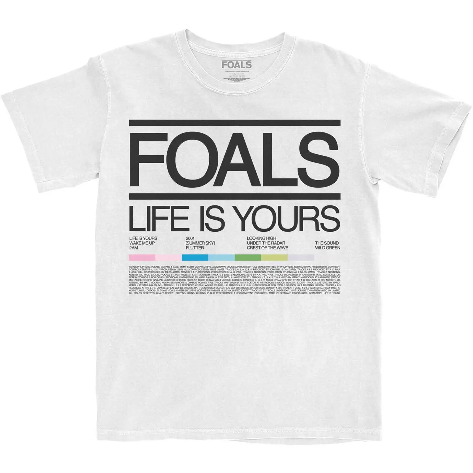 Foals T Shirt Life Is Yours Song List