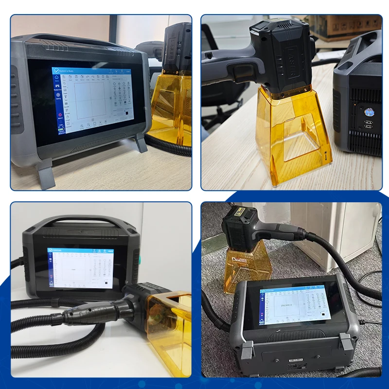 NEW FM-400S Portable Fiber Laser Marker for On-Site Engraving: Dates, Barcodes, Text on Customer's Metal Goods, Tools, Promotion