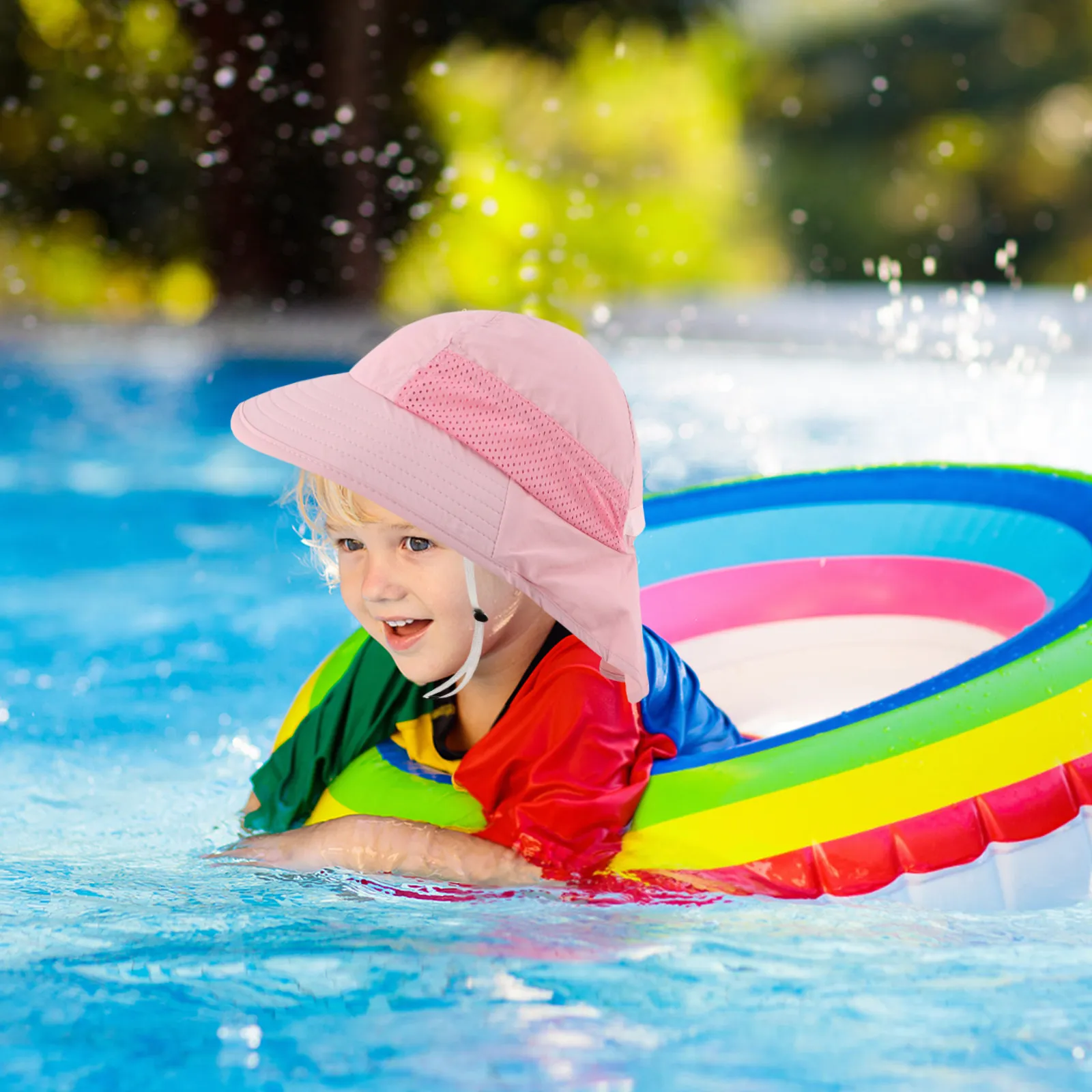 baby-boy-girl-sun-hat-wide-brim-bucket-style-with-neck-flap-adjustable-drawstring-lightweight-sweat-absorbing-uv-protection