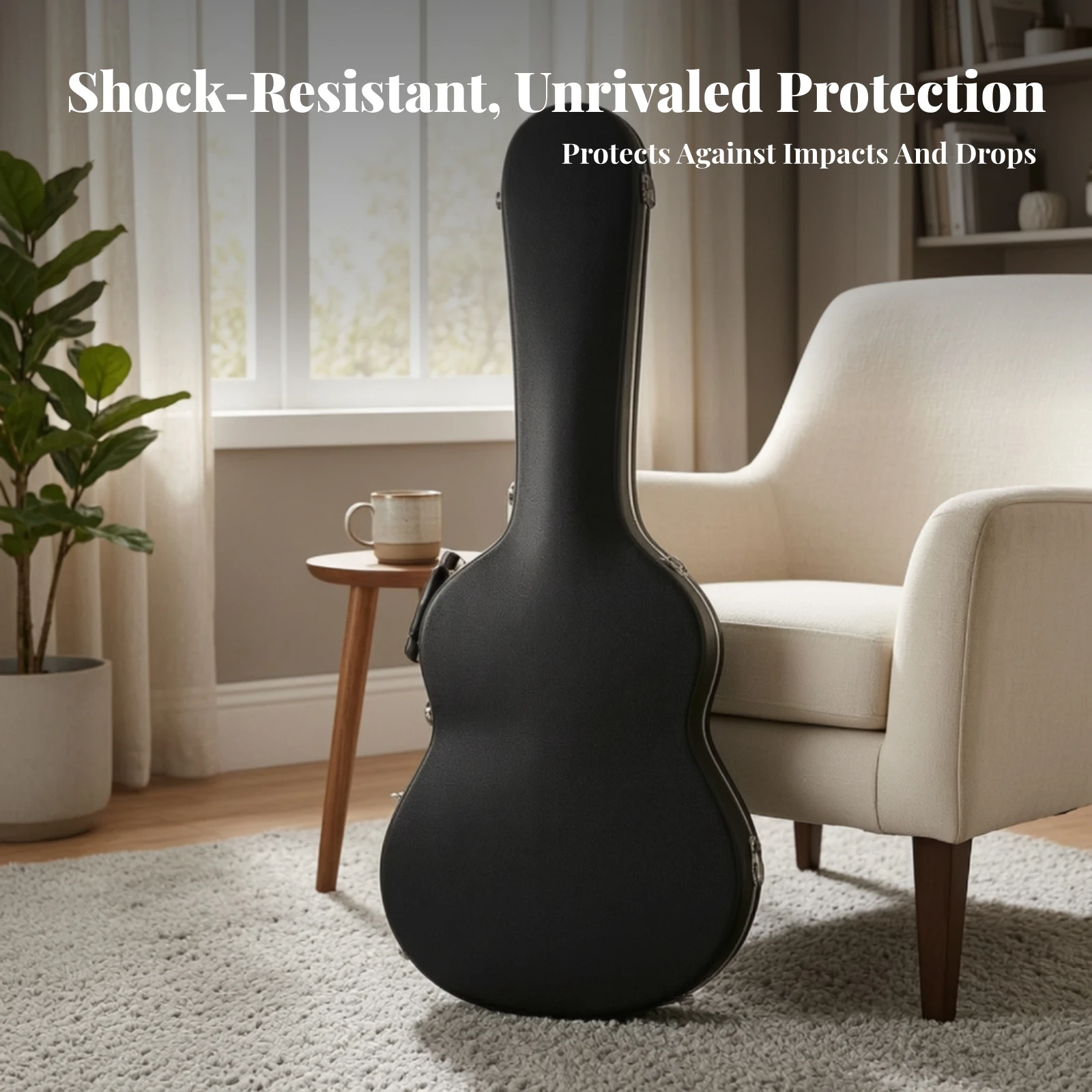 Electric Guitar Hard Case Safeguarding LP Guitar Case Shock-Resistant Portable for Guitarists, Travel, Gigs