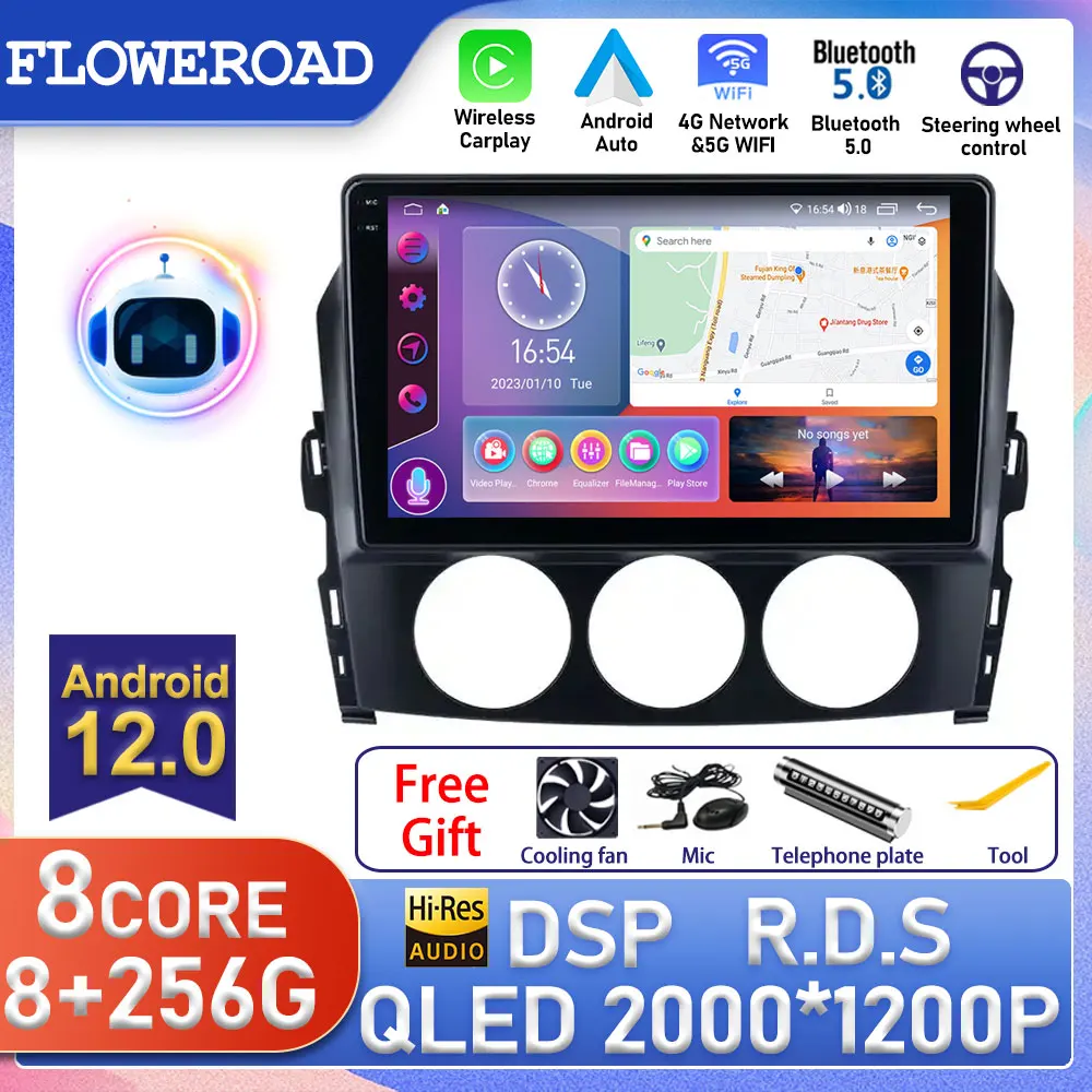 

Android Auto For Mazda MX-5 MX5 MX 5 NC 2005 - 2015 Car Radio Carplay Car Multimedia WIFI 4G QLED Screen Monitor Rear Camera TV