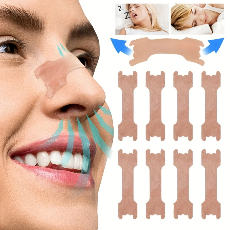 

50pcs Anti-Snoring Nasal Strips, Unscented Sleep Aid for Improved Nighttime Breathing, Relieves Nasal Congestion