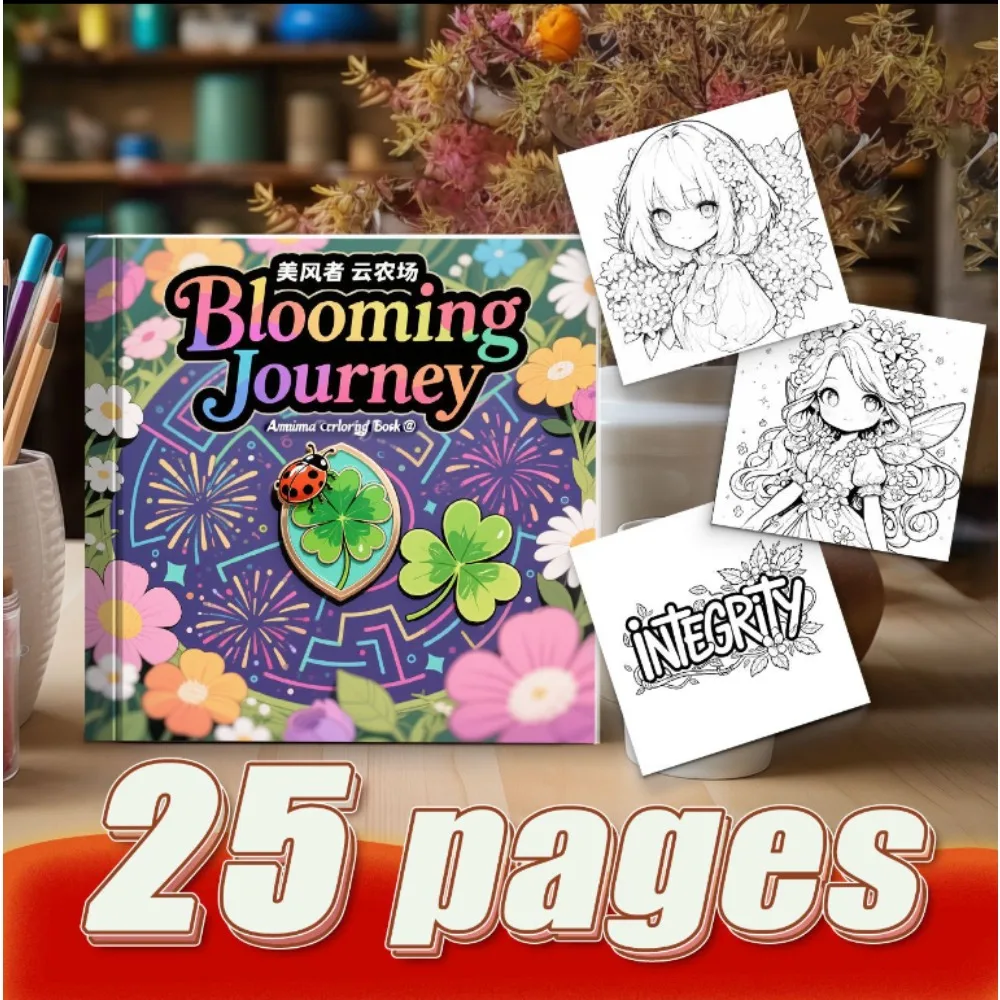 Creative Coloring Book Of Flower Fairy And Cartoon Skeleton Mix Various Art Elements To Express Unique Personal Style