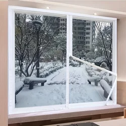 Winter Warm Curtains, Insulated Windproof Sealed Windows, Cold Proof and Insulated, Screen Windows,Shading, Sound Insulation